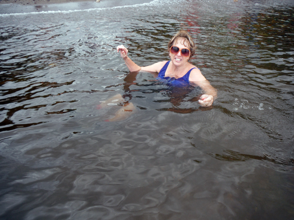 The water is really cold